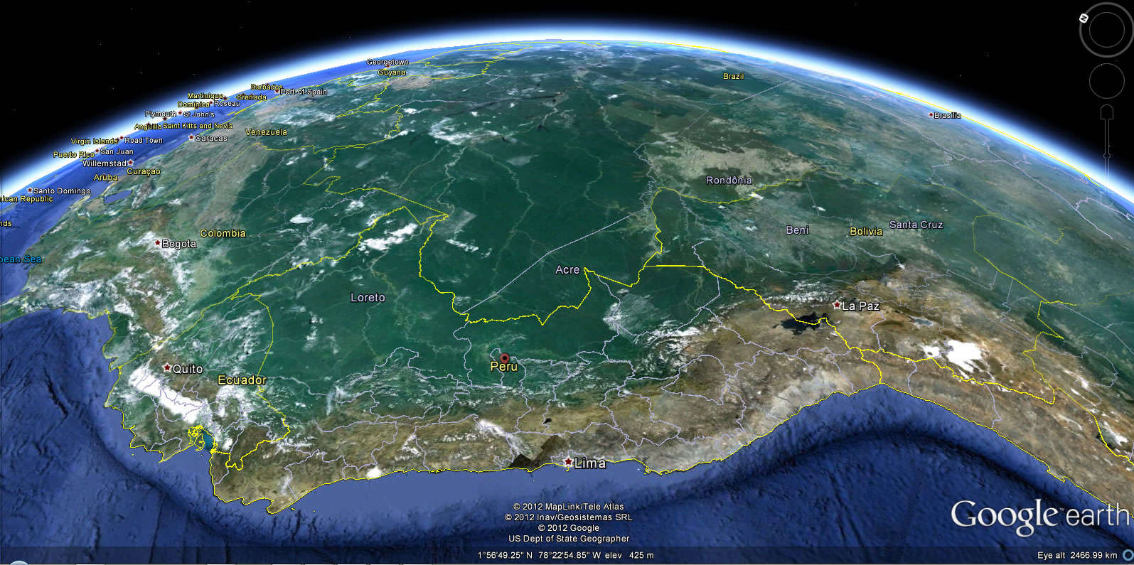 Peru yerkure haritasi